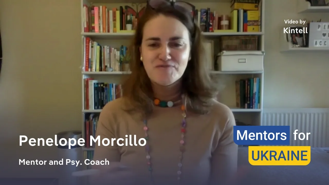 Penny M., a volunteer mentor with TEEI Mentorship, in a frame from the programme film.