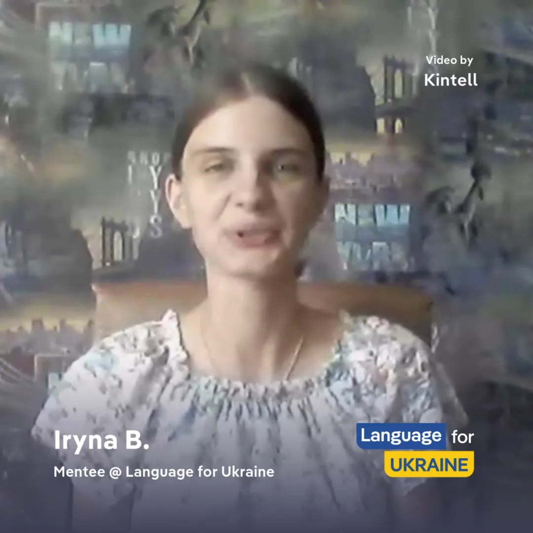 Iryna B., a TEEI Language programme participant