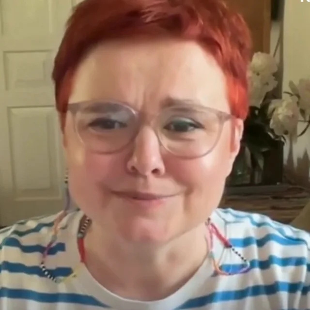 Oksana T., a learner, during her video story