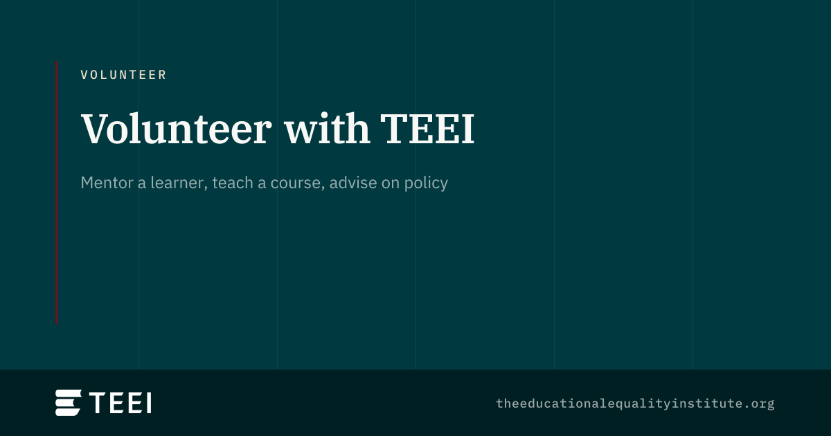 Teei Skills Academy Volunteer | TEEI